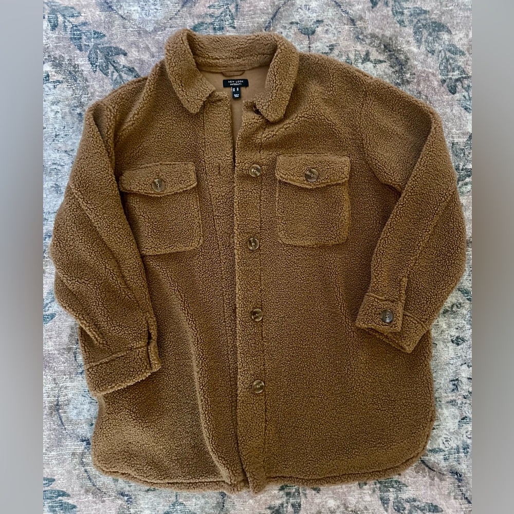 New Look Maternity Tan Sherpa Coat